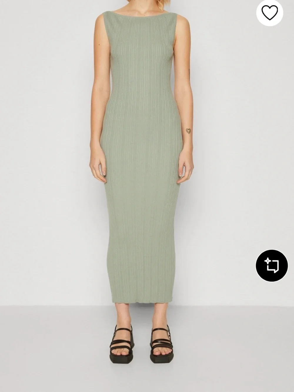 Abercrombie & Fitch Ribbed Sleeveless Dress - Sage Green, Size S. NWT!!